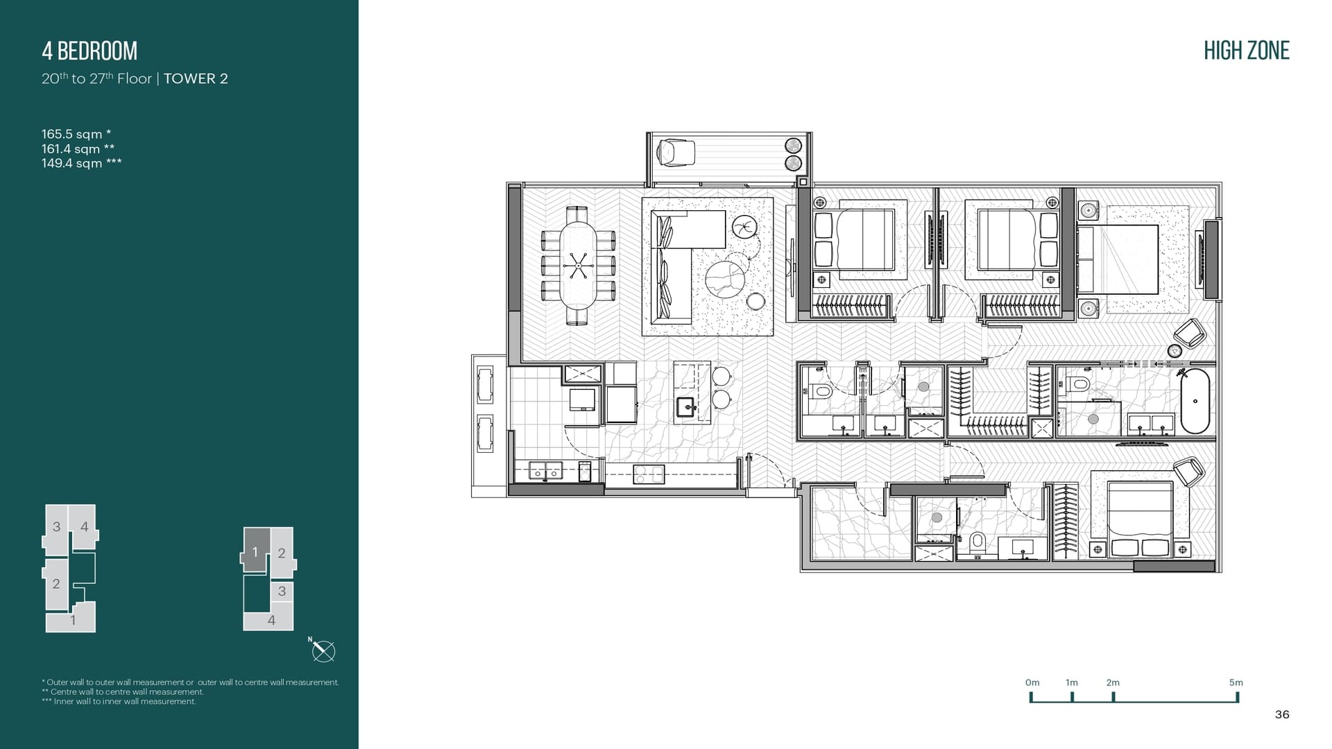 Sơ đồ bố trí không gian phòng khách liền kề khu bếp khô và bếp ướt tại căn 4 BR High Zone Narra Residences tạo nên sự tinh tế, tiện nghi và đẳng cấp cho những buổi tiệc gia đình thượng lưu. Căn hộ 4 BR Narra Residences sở hữu tầm nhìn panorama ôm trọn sông Sài Gòn, tôn vinh giá trị an cư đắt giá.
