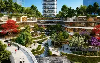 Quảng trường trung tâm dài 600 m quy tụ chuỗi F&b và bán lẻ hàng hiệu đáp ứng trọn vẹn nhu cầu cư dân