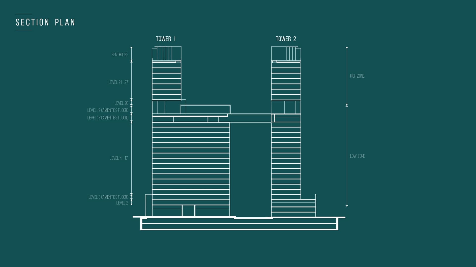 Sơ đồ mặt đứng phân tầng Narra Residences thể hiện chi tiết cấu trúc tòa tháp, từ khối đế thương mại, các tầng căn hộ cao cấp đến tầng tiện ích trên cao, tạo nên tổng thể kiến trúc hài hòa. Mặt bằng phân tầng tòa 2 Narra Residences được sắp xếp khoa học, tối ưu không gian sống và hệ thống tiện ích thẳng đứng.